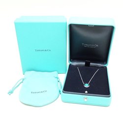 TIFFANY&Co. Tiffany T TWO Circle Necklace Turquoise Blue K18WG White Gold 291775