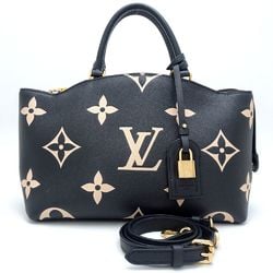 LOUIS VUITTON Monogram Empreinte Louis Vuitton Petit Pale PM M58913 2Way Bag Black Beige 351213