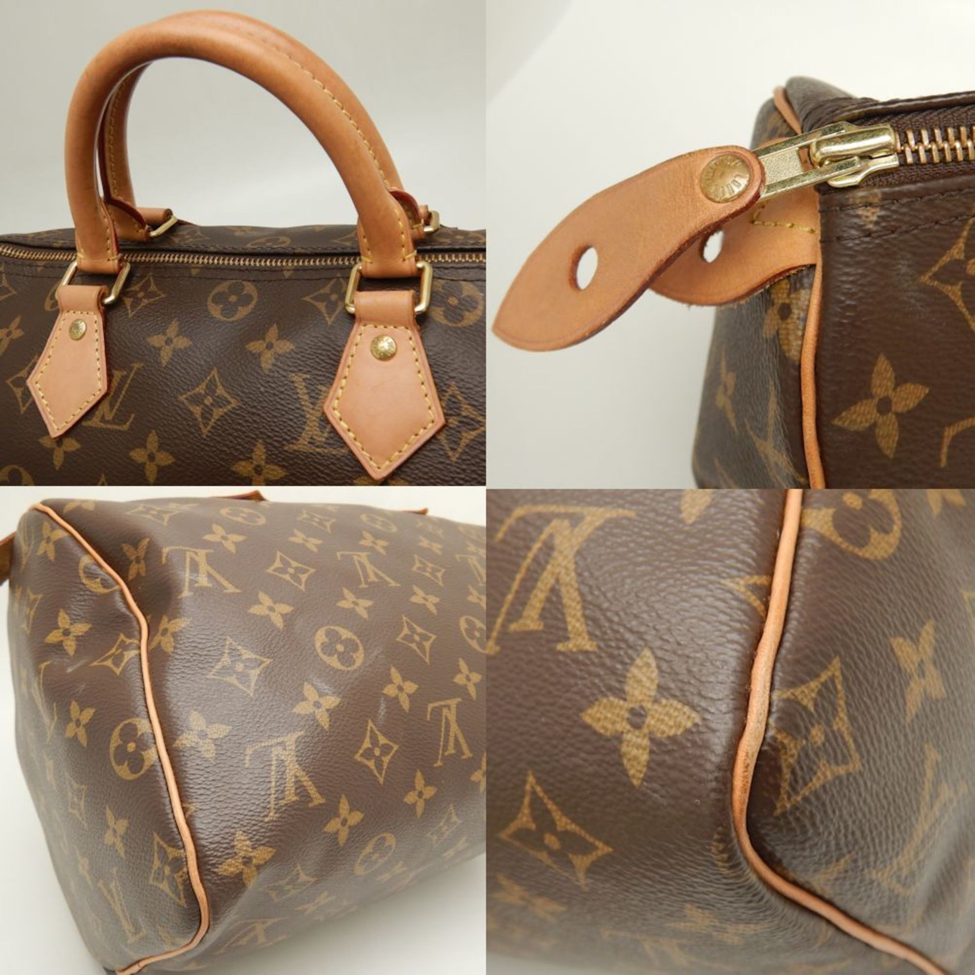 LOUIS VUITTON Louis Vuitton Monogram Speedy 30 M41108 Handbag Brown 251718