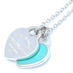 TIFFANY&Co. Tiffany Return to Double Heart Tag Necklace Blue Silver 925 291654
