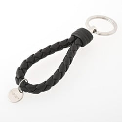 BOTTEGA VENETA Intrecciato Key Ring Nappa Leather Black S-155281