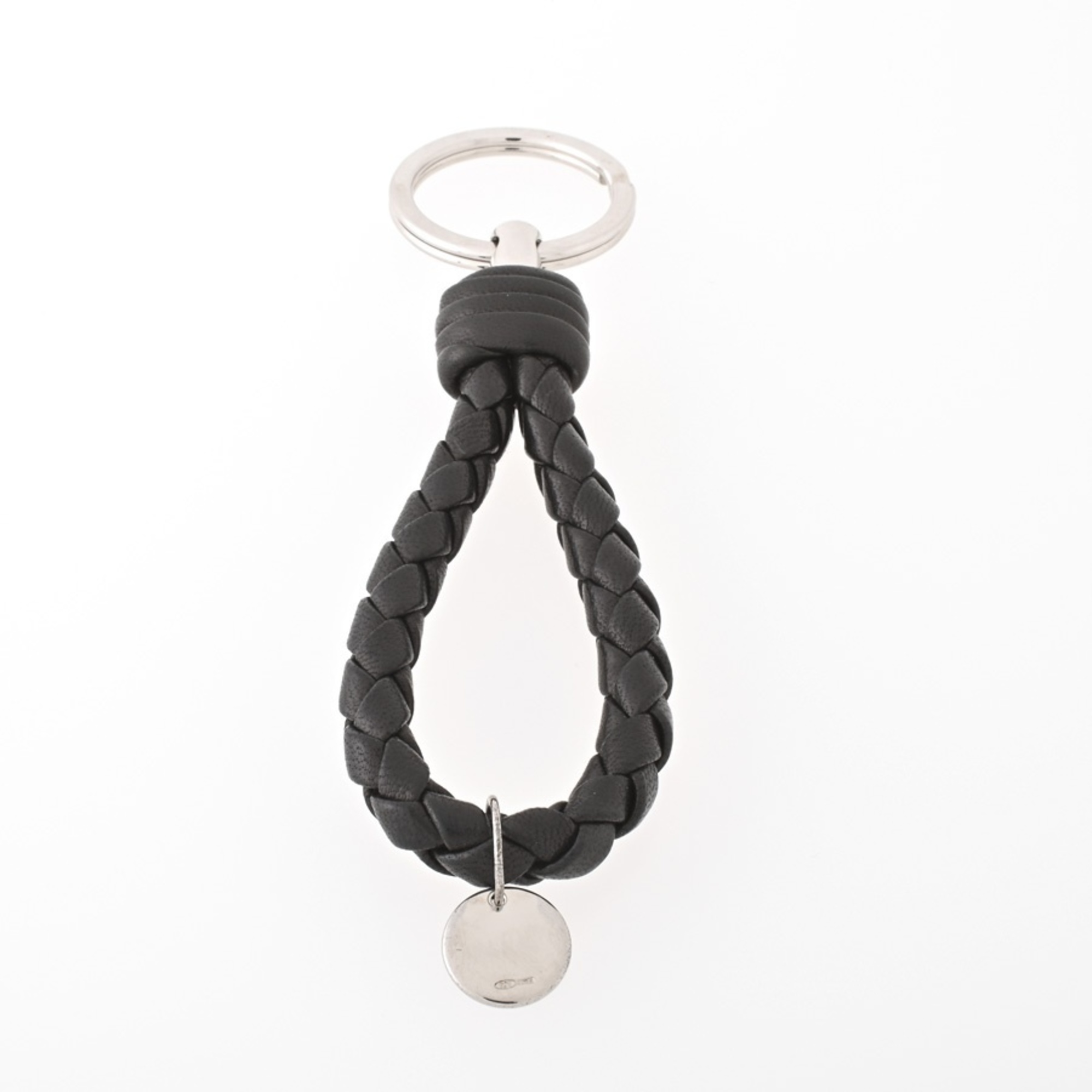 BOTTEGA VENETA Intrecciato Key Ring Nappa Leather Black S-155281