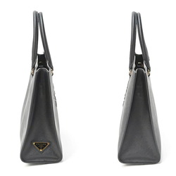 PRADA Medium Saffiano Leather Handbag Tote Bag 1BA337 Black S-155470