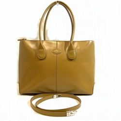 Tod's camel leather bag tote for women
