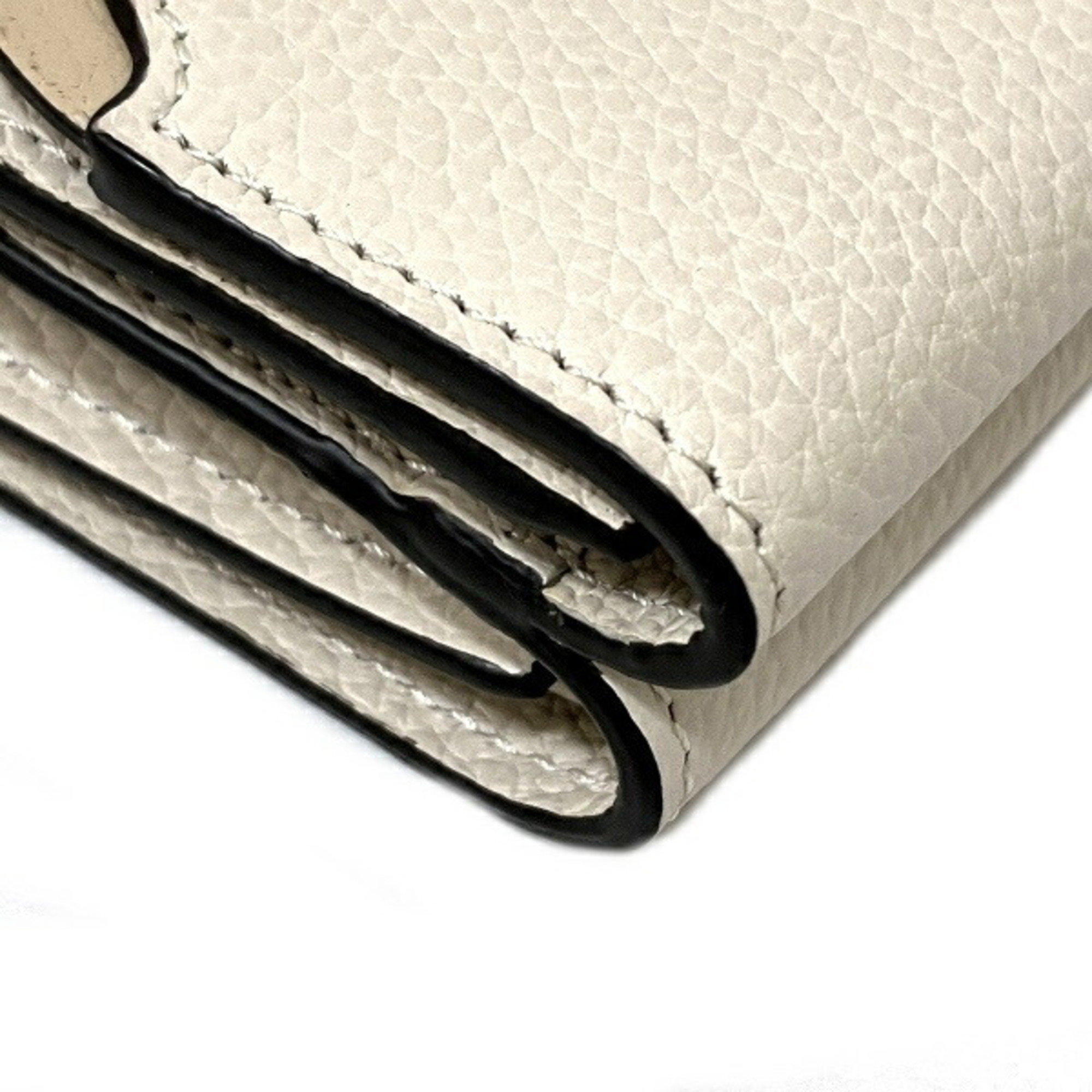 Chloé Chloe Ivory Leather Tri-fold Wallet for Women