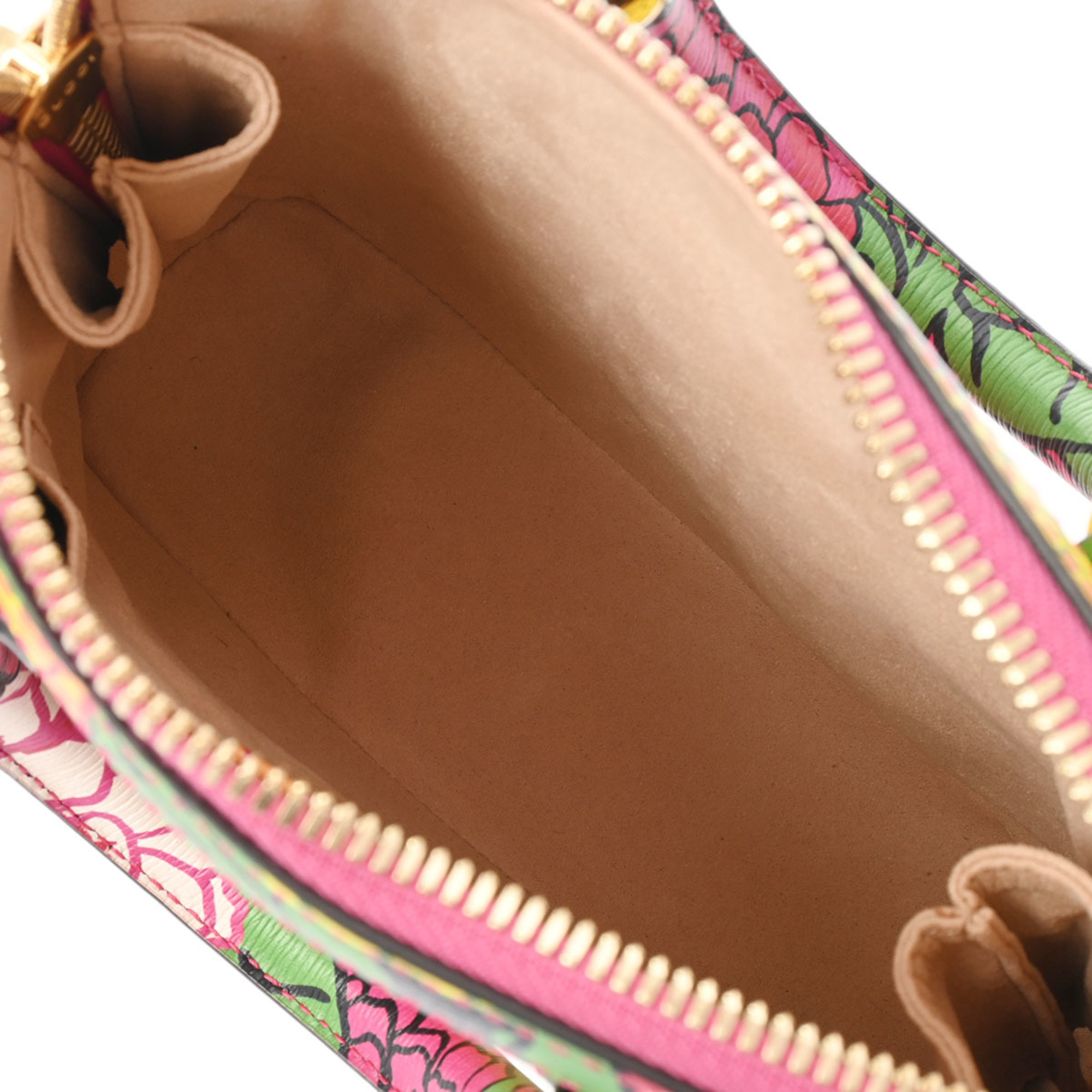 GUCCI Horsebit 1955 Ken Scott Print Multicolor 640716 Women's Leather Handbag