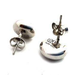 LOEWE Anagram Pebble Women's Stud Earrings SV925 Sterling Silver