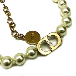 Christian Dior DIOR Pearl Necklace Long Chain AirPods Women's Gold