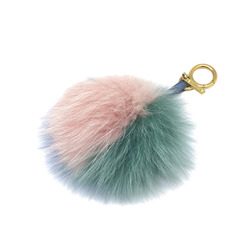 FENDI Pom Charm Pink Green Blue Bag Accessory Key Ring Holder Women Men Unisex