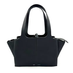 CELINE Trifold Leather Tote Bag Small Black 179043 Shoulder Calf Women's