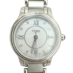 FENDI Classico Shell Dial Wristwatch F255024500D1 Quartz Stainless Steel Silver Women's