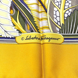 Salvatore Ferragamo scarf muffler leopard print yellow