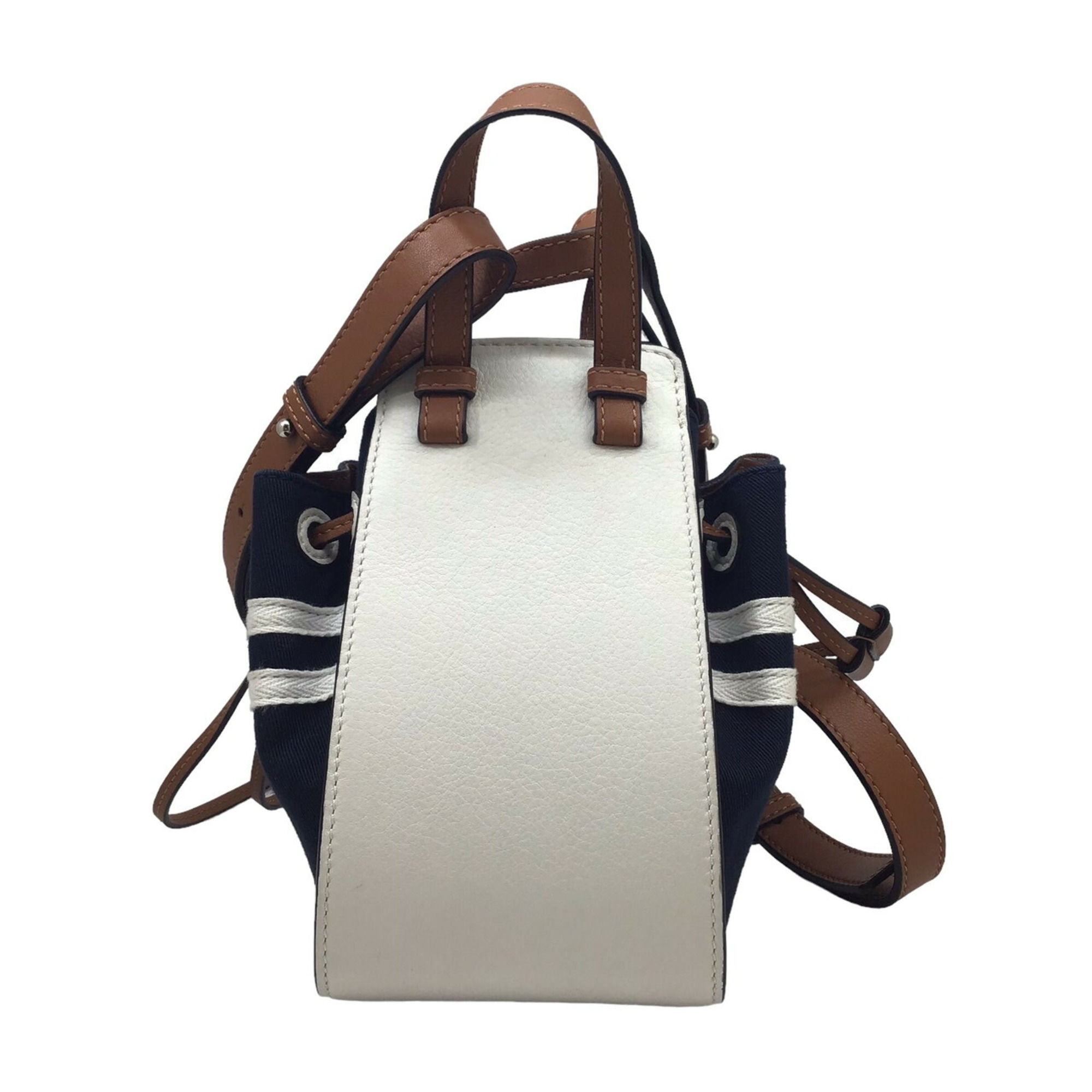LOEWE Hammock Sailor Small Bag Shoulder Handbag Compact French Border Canvas Leather Women's