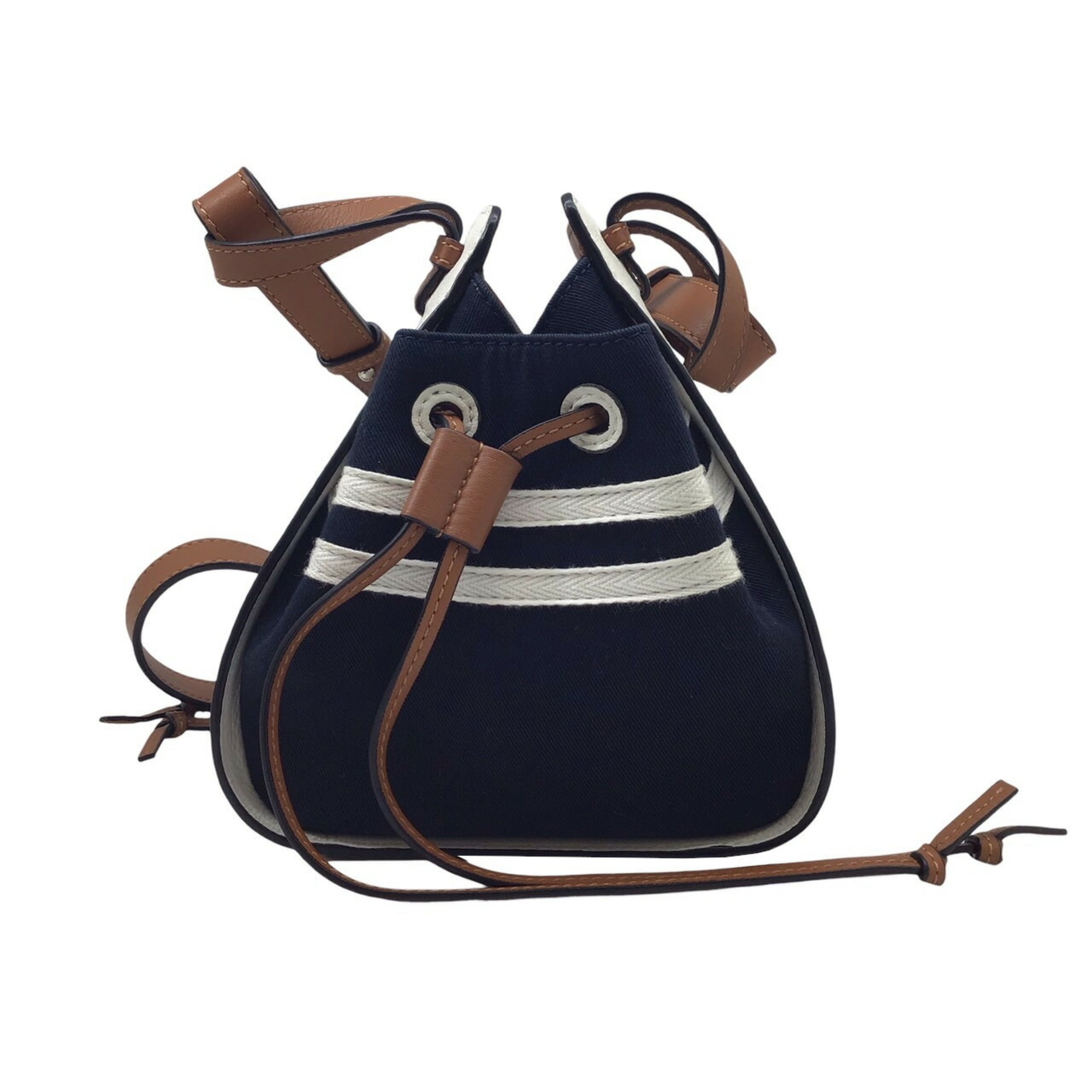 LOEWE Hammock Sailor Small Bag Shoulder Handbag Compact French Border Canvas Leather Women's