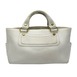 CELINE Boogie Bag Handbag Leather White Women's