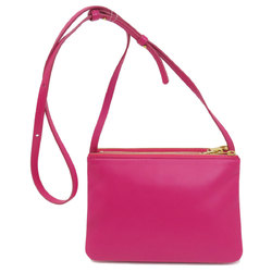 CELINE Trio Shoulder Bag Calf Leather Women's