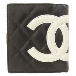 CHANEL Cambon Line Bi-fold Wallet Calfskin Women's