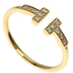 Tiffany T-wire diamond ring, 18k yellow gold, for women, TIFFANY&Co.