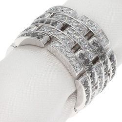 Cartier Panthere Sauvage Diamond 5 Row #56 Ring, 18K White Gold, Women's, CARTIER