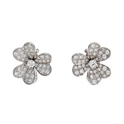 Van Cleef & Arpels Frivole Small K18WG White Gold Earrings