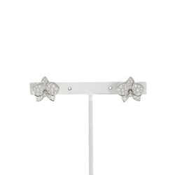Cartier Caress d'Orchidépalle K18WG White Gold Earrings