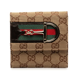 Gucci GG Canvas Horsebit Long Wallet 138034 Brown Multicolor Leather Women's GUCCI