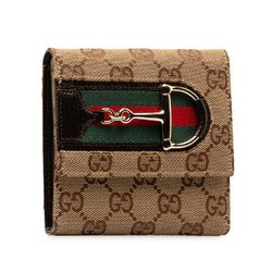 Gucci GG Canvas Horsebit Long Wallet 138034 Brown Multicolor Leather Women's GUCCI