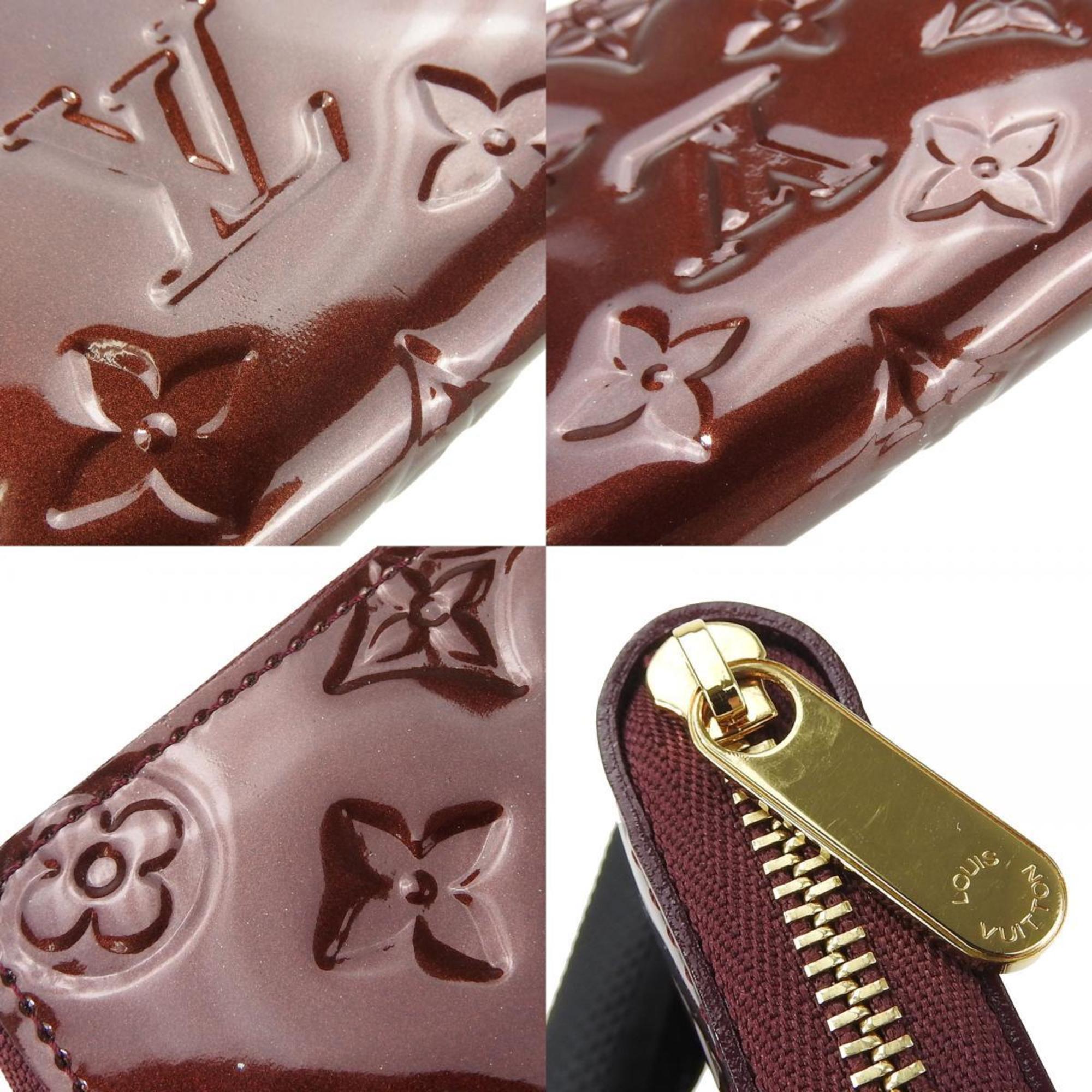 Louis Vuitton Wallets & Coin Cases Zippy Purse M93603 Monogram Vernis Rouge Fauvist Round Accessories Women's LOUIS VUITTON