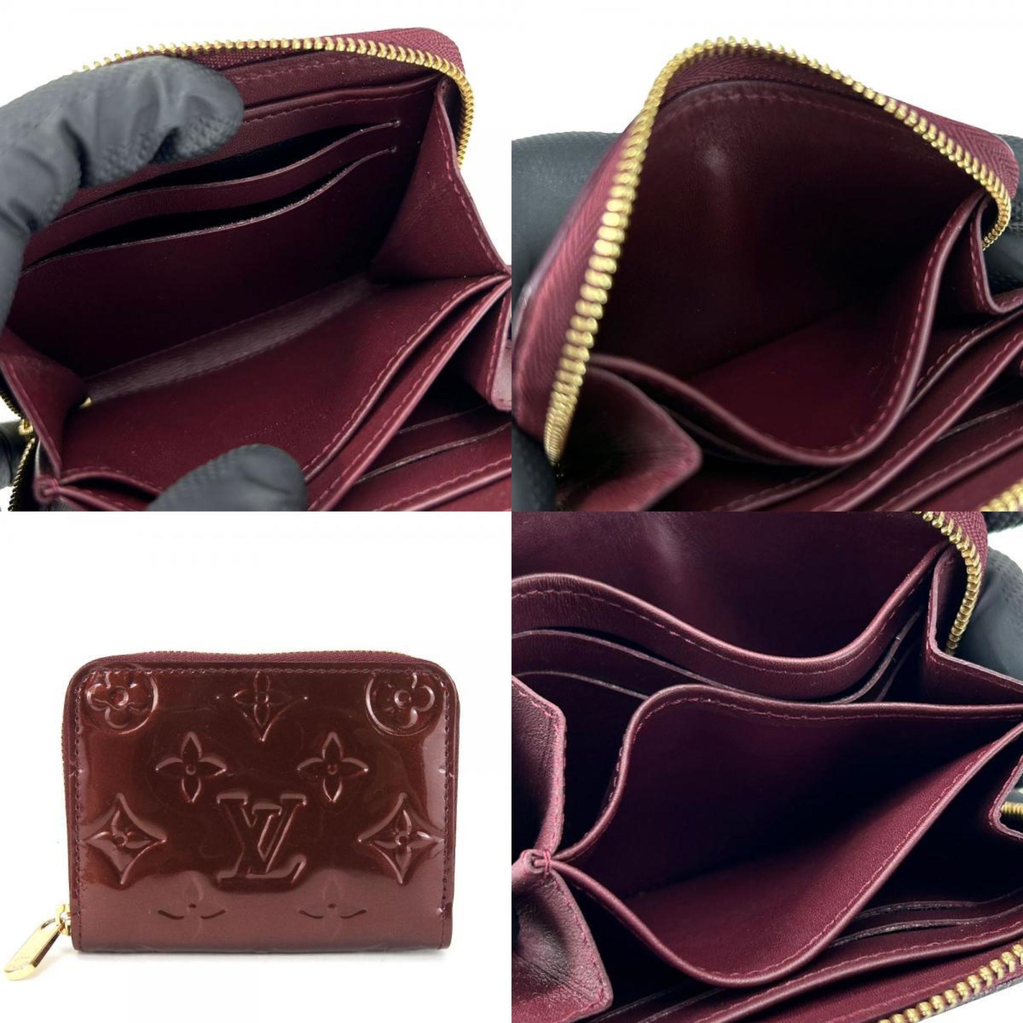 Louis Vuitton Wallets & Coin Cases Zippy Purse M93603 Monogram Vernis Rouge Fauvist Round Accessories Women's LOUIS VUITTON