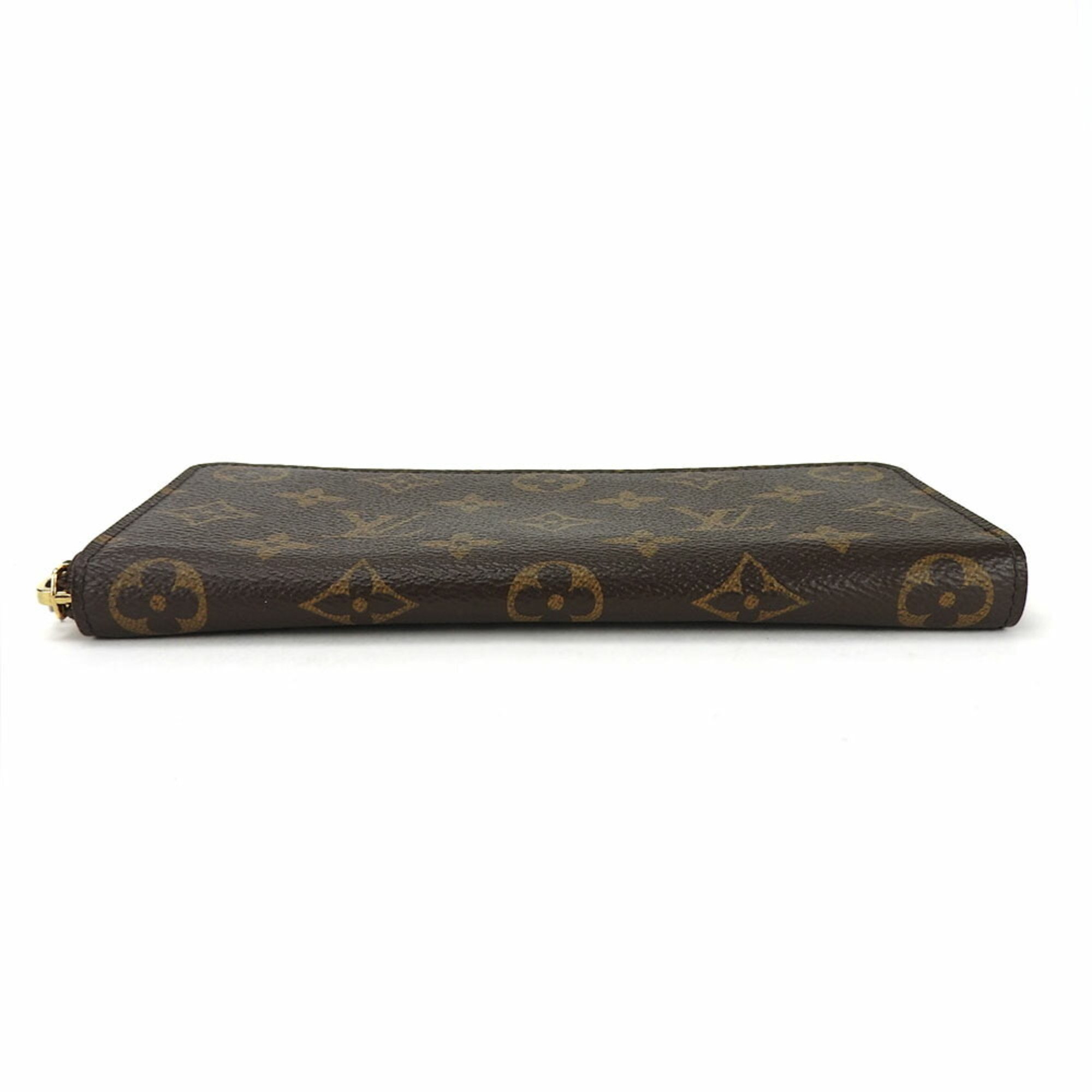 Louis Vuitton Long Wallet Portefeuille Clemence M61298 Monogram Canvas Rose Ballerine Brown Round Pink Women's LOUIS VUITTON