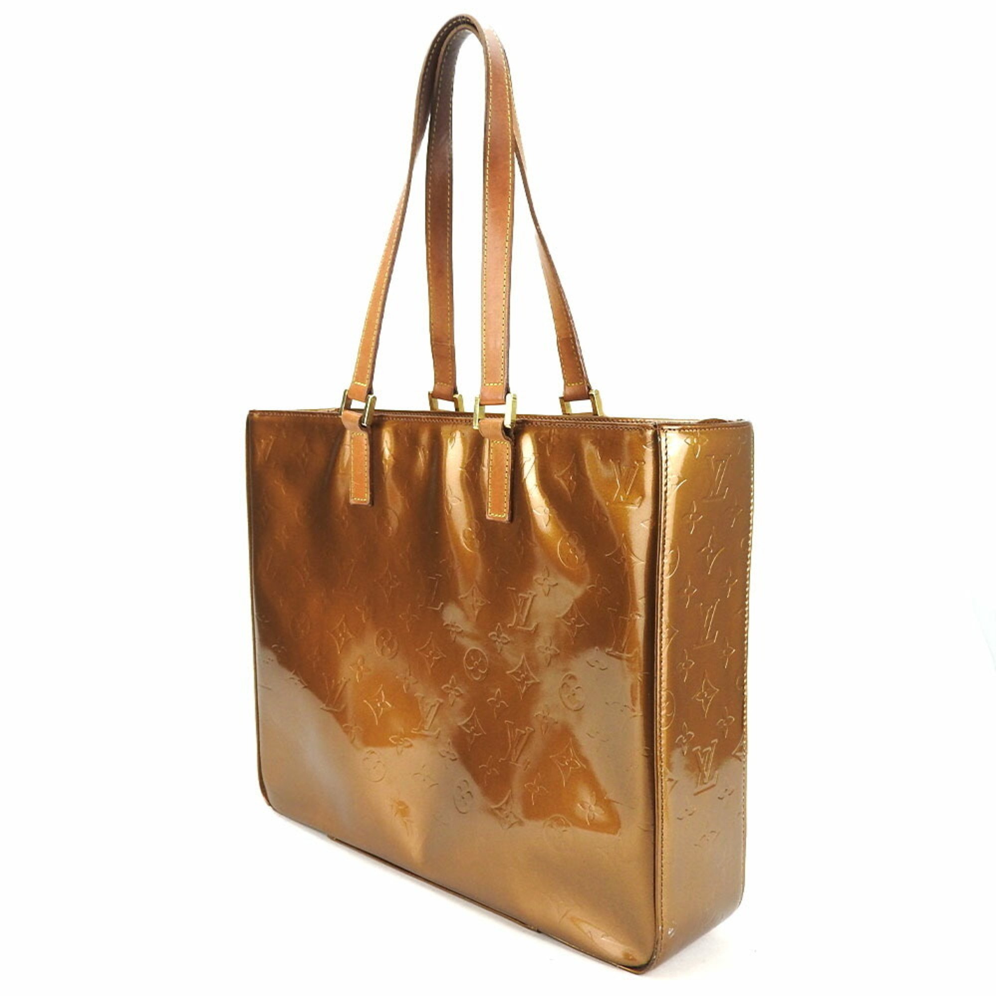 Louis Vuitton Tote Bag Columbus M91134 Monogram Vernis Bronze Women's LOUIS VUITTON