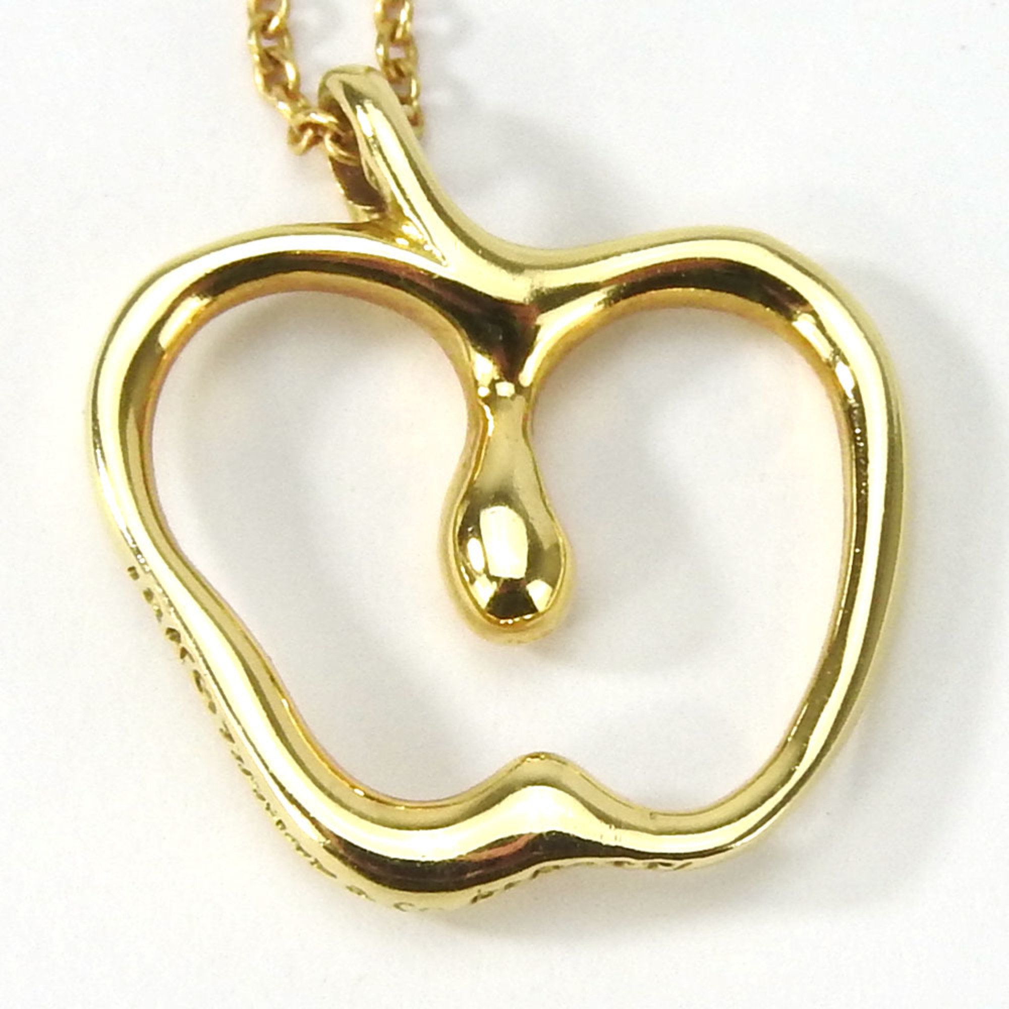 Tiffany Necklace Apple K18YG Approx. 3.4g Gold Elsa Peretti Accessories Women's TIFFANY&Co.