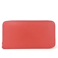 Hermes Long Wallet Azap Silk In Veau Epsom Pink □R Stamped Women's HERMES