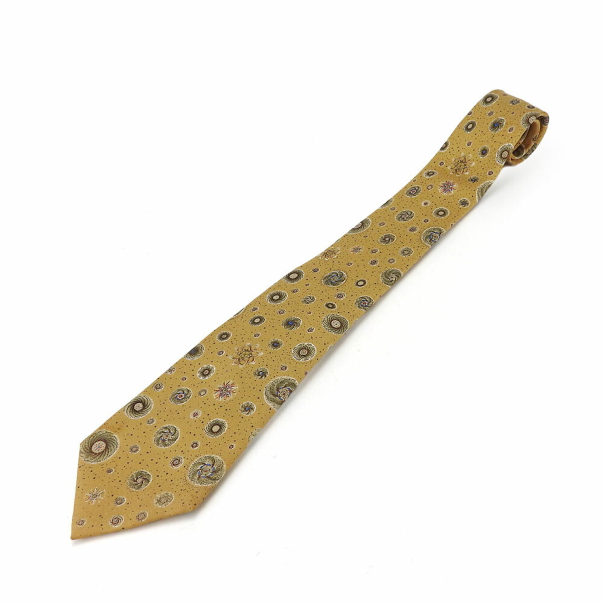 Hermes Necktie Silk Beige Khaki Men's HERMES