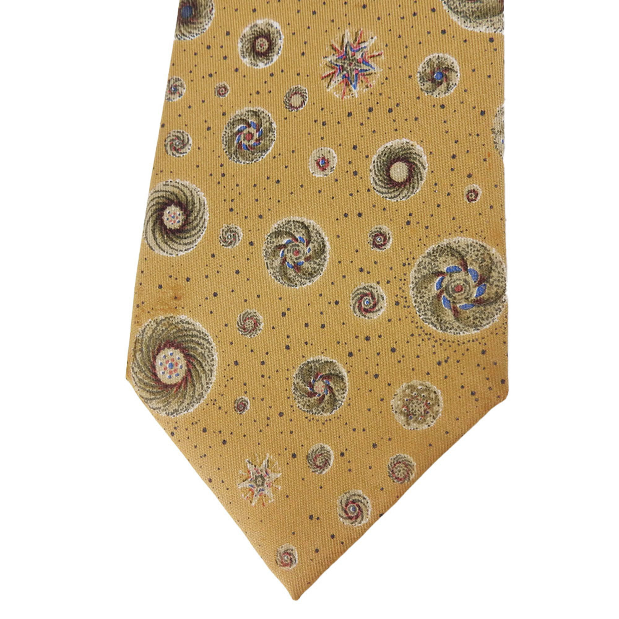 Hermes Necktie Silk Beige Khaki Men's HERMES