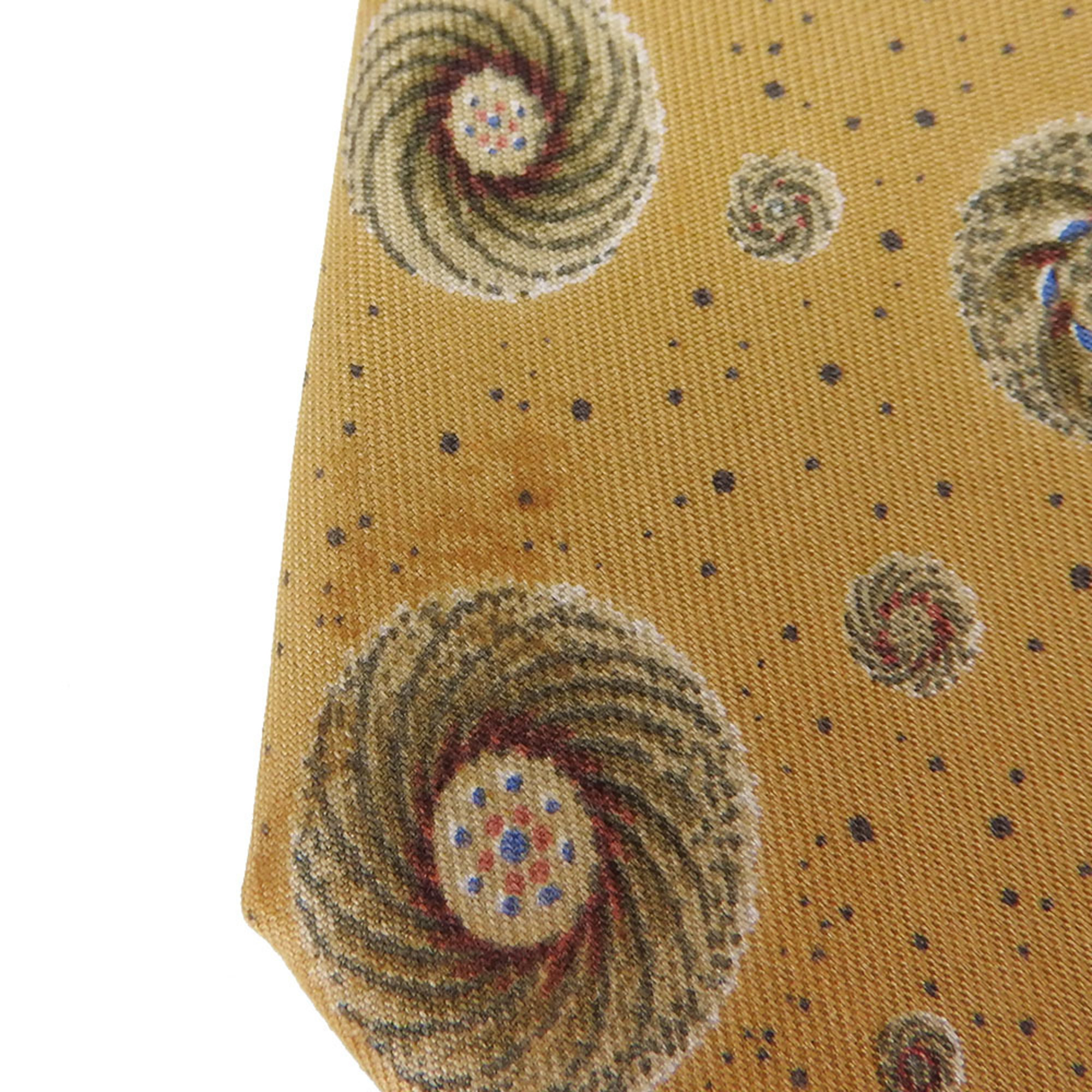 Hermes Necktie Silk Beige Khaki Men's HERMES