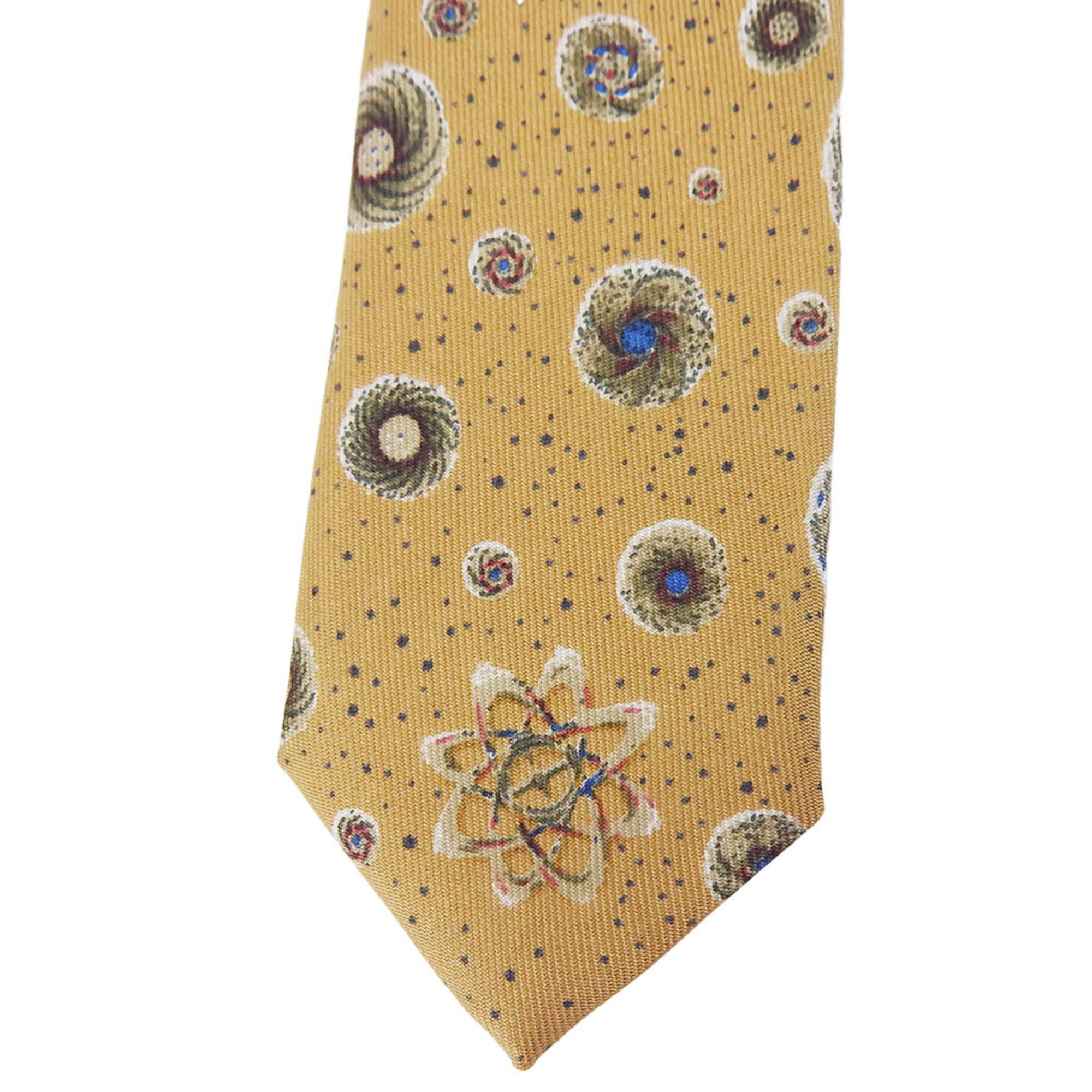 Hermes Necktie Silk Beige Khaki Men's HERMES