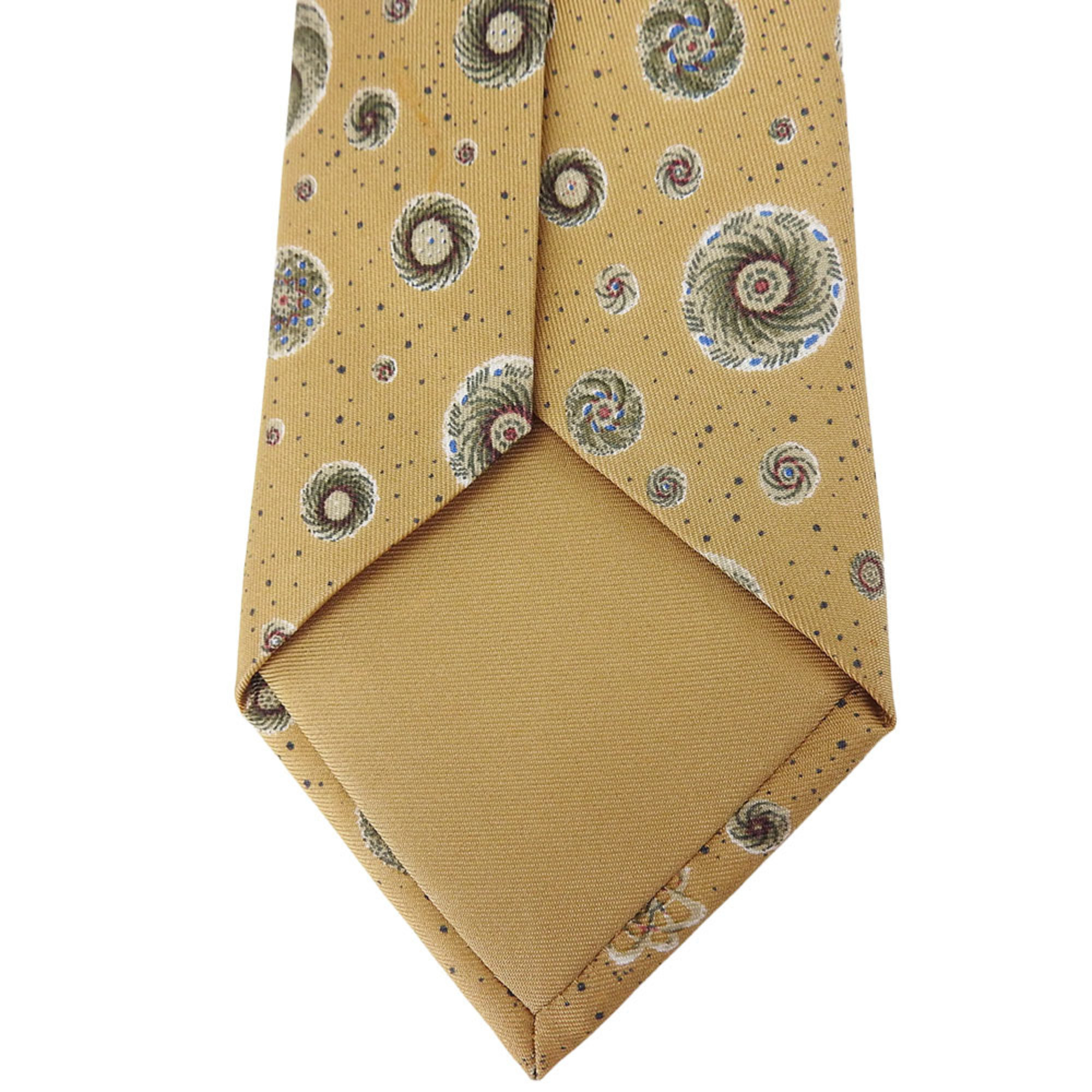 Hermes Necktie Silk Beige Khaki Men's HERMES