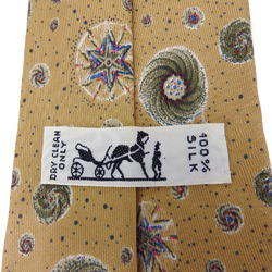 Hermes Necktie Silk Beige Khaki Men's HERMES