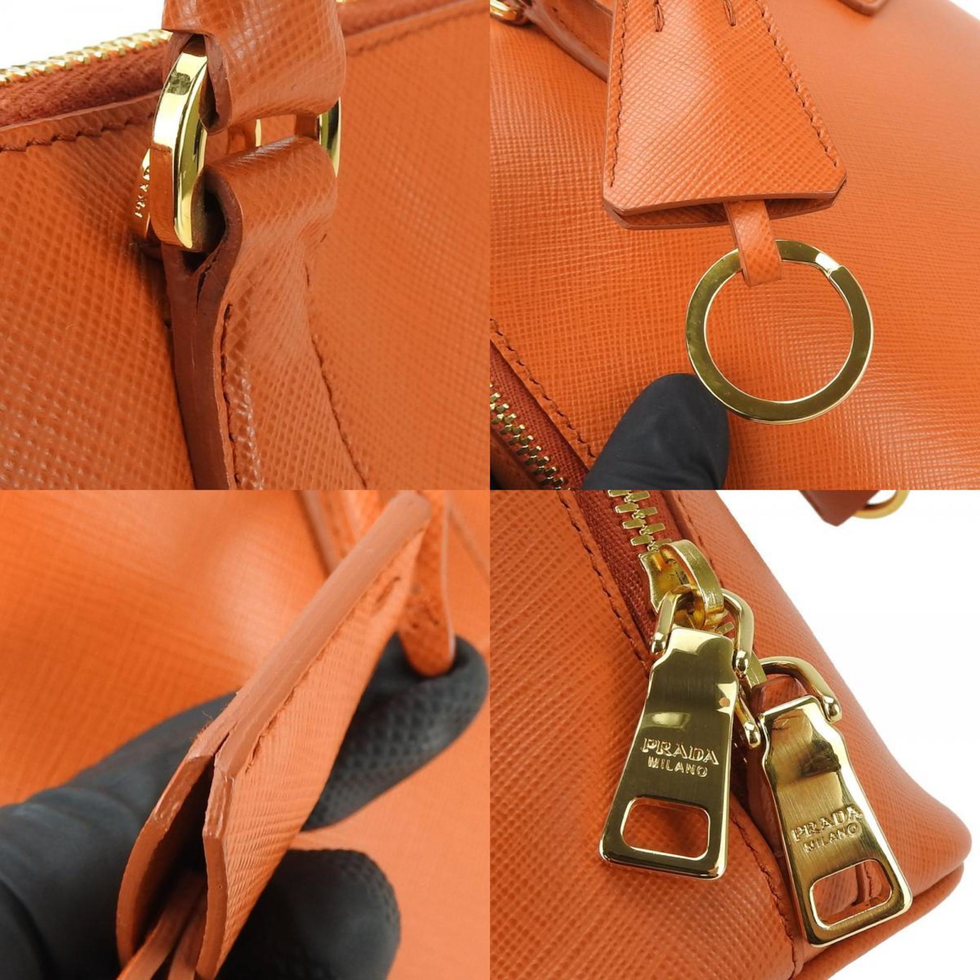 Prada Handbag BL0838 Saffiano Leather Papaya Orange Shoulder Bag for Women PRADA