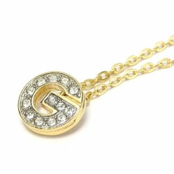 Givenchy Necklace Metal Gold Plated Rhinestones Women's