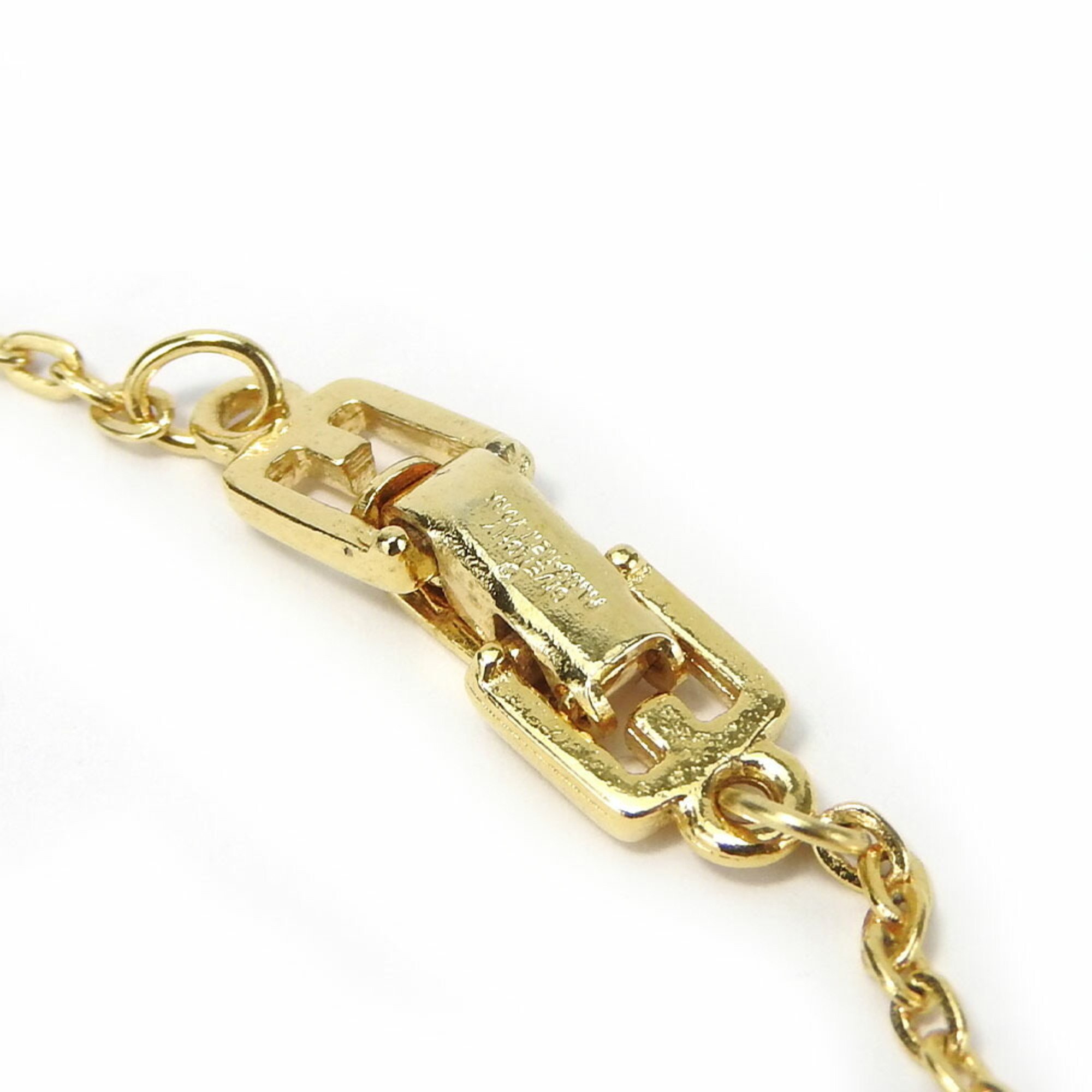 Givenchy Necklace Metal Gold Plated Rhinestones Women's