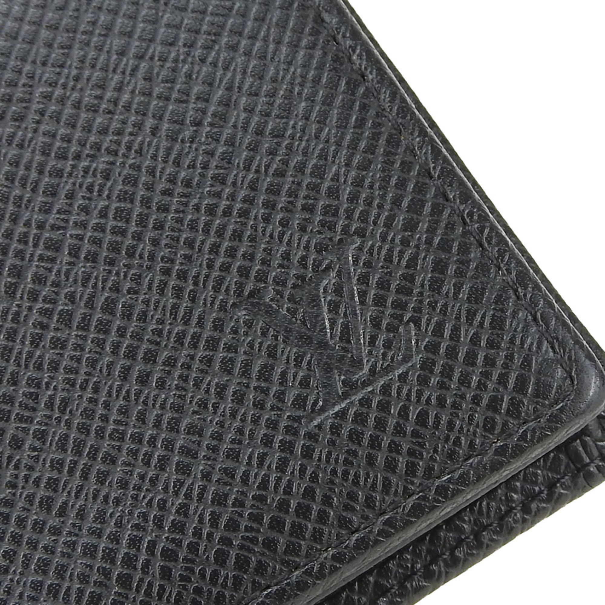 Louis Vuitton Wallet/Coin Case Porte Monnaie Boite M30382 Taiga Ardoise Black Compact Accessory Coin Purse Men's LOUIS VUITTON