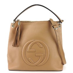 Gucci Shoulder Bag 536194 Interlocking Beige Handbag Women's GUCCI