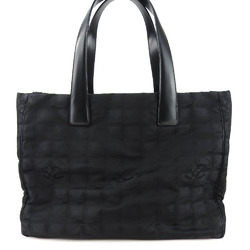 Chanel MM New Travel Line Jacquard Nylon Leather Black No. 9 Women's CHANEL