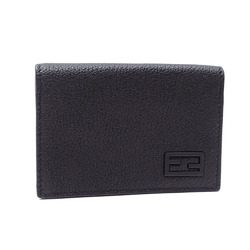 Fendi Bi-fold Card Case for Men, Black Leather, 7M0222, Business Holder, FF