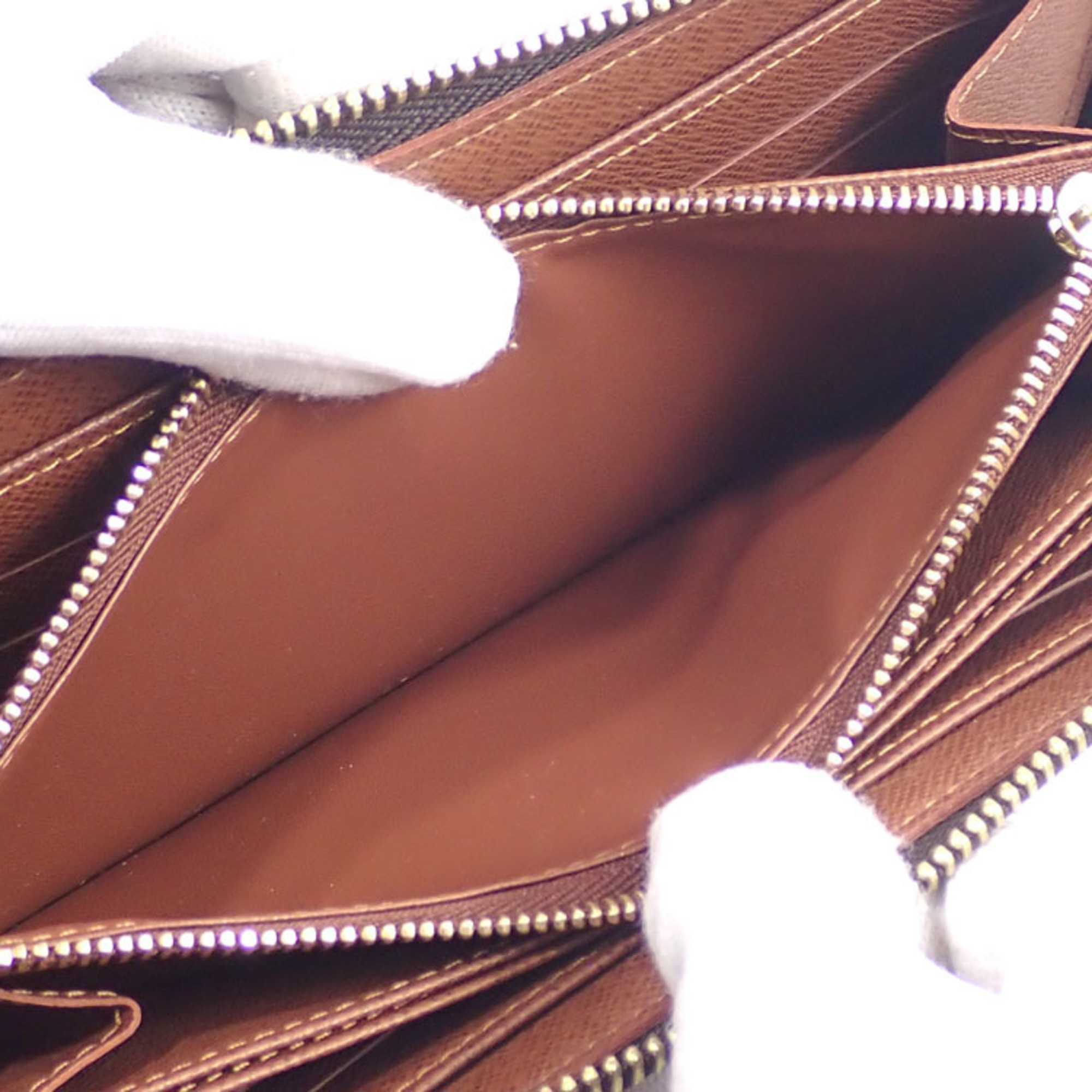 Louis Vuitton Round Long Wallet Monogram Zippy Women's M60017 Brown