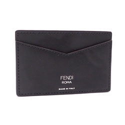 Fendi Card Case Zucca Black Brown PVC Leather 7AR911 Women's Men's