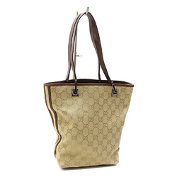 Gucci Tote Bag for Women Beige Brown GG Canvas Leather 31244 Hand