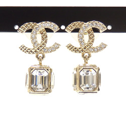 Chanel Coco Mark Earrings for Women, Beads, Rhinestones, GP A23K
